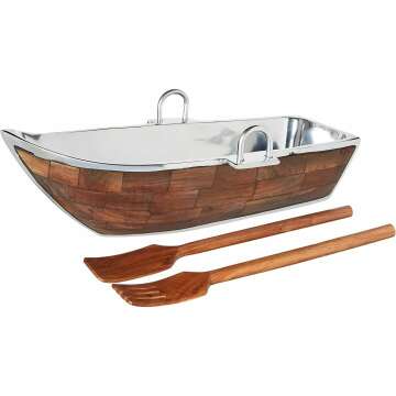 Godinger Boat Bowl with Salad Server