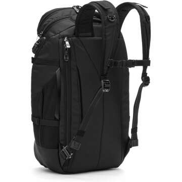 Pacsafe Venturesafe EXP35 Anti Theft Travel Backpack, Black