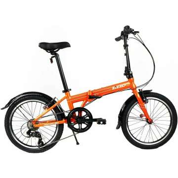 ZiZZO Via 20” Folding Bike - Lightweight Aluminum Frame & 7-Speed Shimano