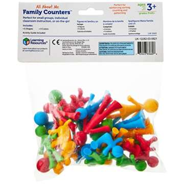 Learning Resources Family Counters Smart Pack, Tactile Learning, Counting & Sorting Toy, 24 Counters, Ages 3+