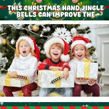 Wooden Christmas Jingle Bells for Kids Fun