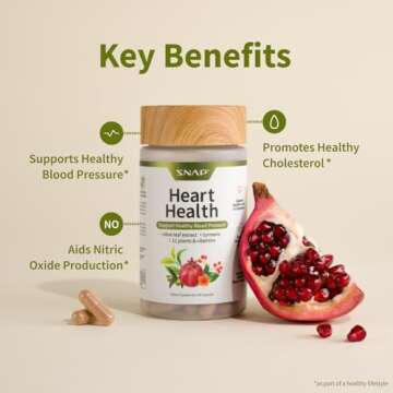 Snap Supplements Heart Health Supplements and Blood Circulation Supplements, 90 Capsules