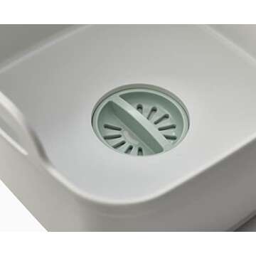 Joseph Joseph Wash&Drain Dish Tub Wash Basin - Light Stone/Sage