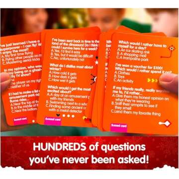 SUSSED The Wacky ‘What Would You Do?’ Social Card Game - Kids Stocking Stuffer & Family Travel Game - Fun & Easy to Play - All Ages 7 and Up - Oddball Orange Deck