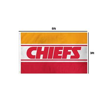 FOCO Kansas City Chiefs NFL Horizontal Flag,3 ' x 5 '