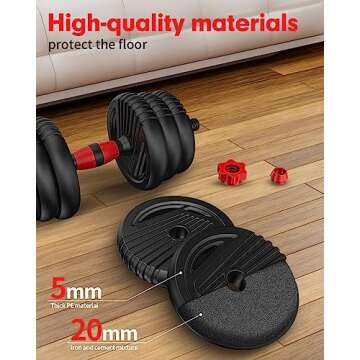 Adjustable Dumbbells, 10/20/30/45/70/90/110lbs Free Weight Set with Connector, 4 in1 Dumbbells Set Used as Barbell, Kettlebells, Push up Stand, Fitness Exercises for Home Gym Suitable Men/Women