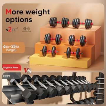 Adjustable Dumbbells, 10/20/30/45/70/90/110lbs Free Weight Set with Connector, 4 in1 Dumbbells Set Used as Barbell, Kettlebells, Push up Stand, Fitness Exercises for Home Gym Suitable Men/Women