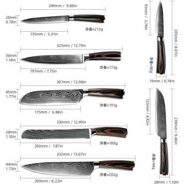 7PCS Japanese Chef Knife Set - Ultra Sharp and Durable