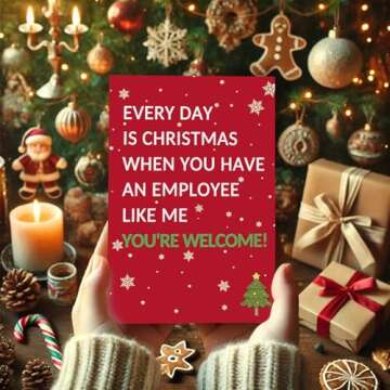 Funny Christmas Card for Boss or Coworker - Gerdiny