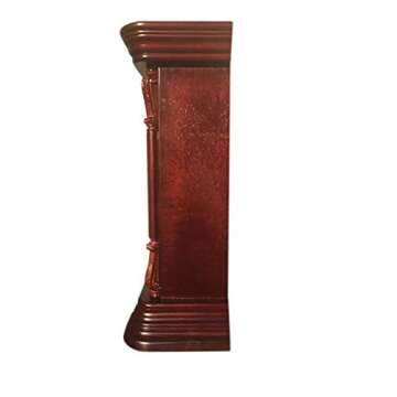 Vmarketingsite Mantel Pendulum Solid Wood Table Battery Operated. Quiet, Shelf Clock Westminster Chimes on The Hour, 9.9" x 12.6" x 4.4", (Mahogany - Roman Numerals, Wood)