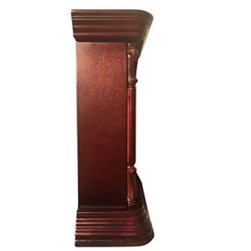 Vmarketingsite Mantel Pendulum Solid Wood Table Battery Operated. Quiet, Shelf Clock Westminster Chimes on The Hour, 9.9" x 12.6" x 4.4", (Mahogany - Roman Numerals, Wood)