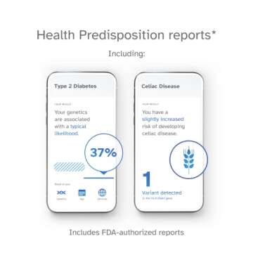 23andMe Health-only Service - DNA Test with Personal Genetic Reports - Health Predispositions, Carrier Status & Wellness Reports - FSA & HSA Eligible (Before You Buy See Important Test Info Below)