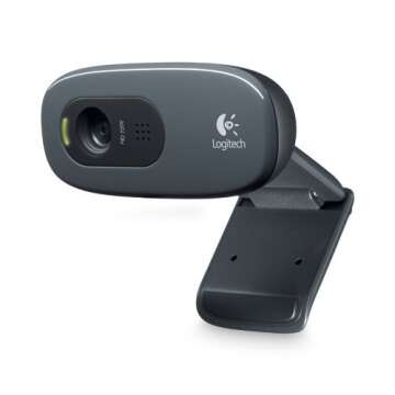 Logitech C270 Desktop or Laptop Webcam, HD 720p Widescreen for Video Calling and Recording (Renewed)