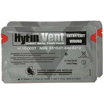 North American Rescue Hyfin Vent Chest Seal, Original Version 2 Count (Pack of 1)