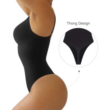 SHAPERX Women's Shapewear Bodysuit - Tummy Control & Seamless Design