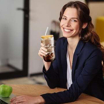 Employee Appreciation Glass Cup Set for Staff Gifts