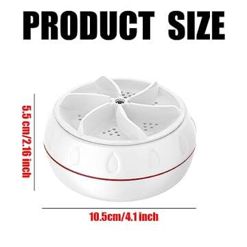 Portable Washing Machine, Ultrasonic Turbine Mini Washing Machine & Dishwasher with Suction Cups for Home Travel College Room RV Apartment, Turbo Washer for Cleaning Sock,Underwear