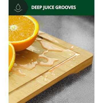 Extra Large Bamboo Cutting Board with Juice Groove