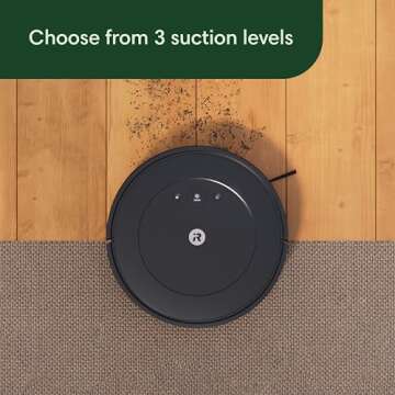 iRobot Roomba Vac Robot Vacuum (Q011) - Power-Lifting Suction, Quieter Cleaning Mode, Multi-Surface Cleaning, Cleans in Neat Rows, Easy to use, Self-Charging, Works with Alexa