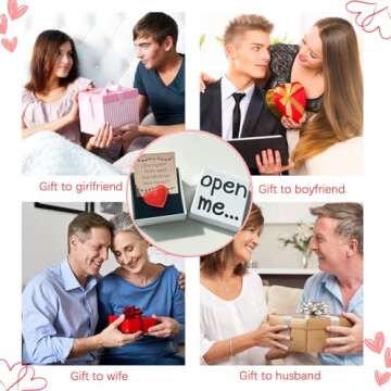 YOJO Long Distance Relationship Gifts,I Love You Gifts For Him,Romantic Gifts For Her,Birthday Gifts For Women,Valentines Day Gifts,Valentines Day Card For Him