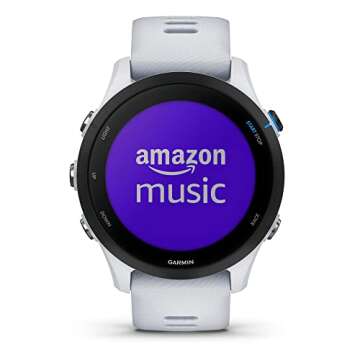 Garmin Forerunner® 255 Music, GPS Running Smartwatch with Music, Advanced Insights, Long-Lasting Battery, White