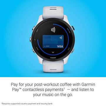 Garmin Forerunner® 255 Music, GPS Running Smartwatch with Music, Advanced Insights, Long-Lasting Battery, White