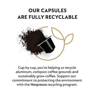 Nespresso Capsules Original Line, Ristretto Intenso, Dark Roast Coffee, 50 Count Coffee Pods