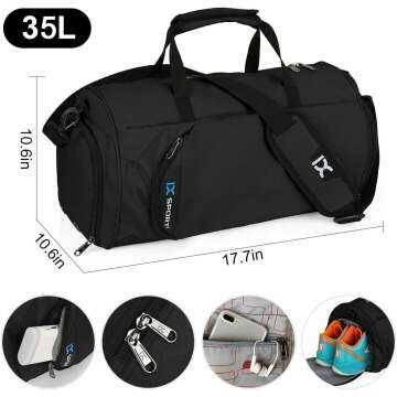 INOXTO Small Sports Gym Bag for Women and Men