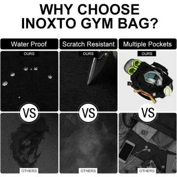 INOXTO Small Sports Gym Bag for Women and Men