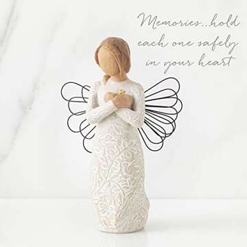 Willow Tree Remembrance Angel (Lighter Skin), Memories…Hold Each one Safely in Your Heart, A Gift to Express Sympathy, Comfort, Remembrance and Healing, Sculpted Hand-Painted Figurine