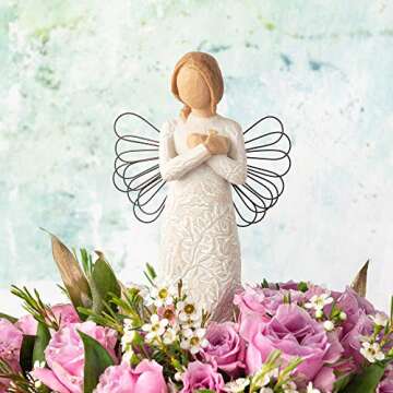 Willow Tree Remembrance Angel (Lighter Skin), Memories…Hold Each one Safely in Your Heart, A Gift to Express Sympathy, Comfort, Remembrance and Healing, Sculpted Hand-Painted Figurine