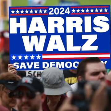 Harris Walz 2024 Yard Sign Kamala Harris For President Yard Sign Save Democracy Lawn Sign 18x12 inches Double Sided with Metal Stake