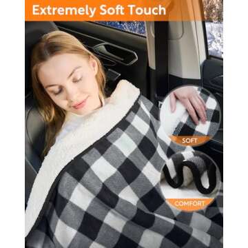 Sino Selected Heated Car Blanket - 12/24 Volt Electric Blanket