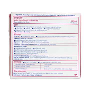 JOHNSON & JOHNSON CONSUMER M147 Benadryl Allergy, Dye Free Liquid Gels, Pack of 24