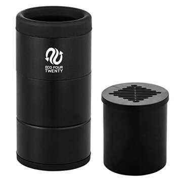 Eco Four Twenty Personal Air Filter - Aluminum with HEPA and Carbon Filters for Clean Air Filtration. Works Naturally and Eco-Friendly