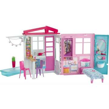 Ultimate Barbie Doll House Playset with Furniture & Pool - Fun for Kids!