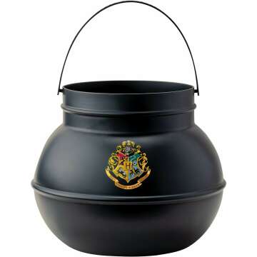 Disguise Harry Potter Hogwarts Cauldron Treat Pail, Official Wizarding World Costume Accessory