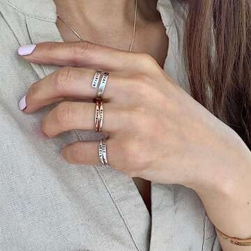 Teeny Tiny Stacking Sterling Silver Ring By Hannah Design Personalized Ring