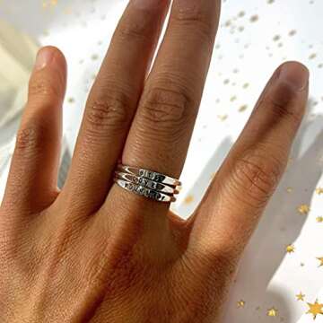 Teeny Tiny Stacking Sterling Silver Ring By Hannah Design Personalized Ring