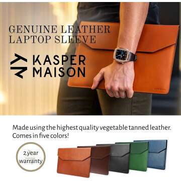 Luxury Leather Laptop Sleeve