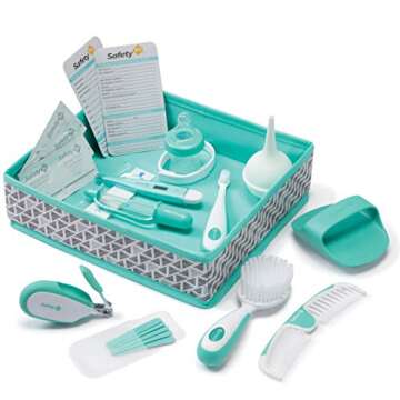 Safety 1st Nursery Care Health & Grooming Kit, Pyramids Aqua, One Size