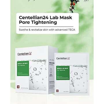 CENTELLIAN 24 Madeca Mask (Pore Tightening, 20pc) - Face Mask Sheet for Pore Minimizing, Sebum Control with Centella Asiatica, TECA, Niacinamide. Korean Skin Care for Men Women by Dongkook.