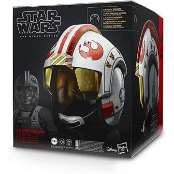 STAR WARS The Black Series Luke Skywalker Battle Simulation Helmet Premium Electronic Roleplay Collectible Full Scale Lights & Sounds