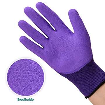 CARE HOME Gardening Gloves with Claws, Breathable Garden Gloves for Digging and Planting, Best Gifts for Gardeners(2 Pair with Claws, Purple&Blue)