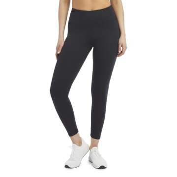 Jockey Womens High Waist Interlock Leggings, Deep Black, Large US