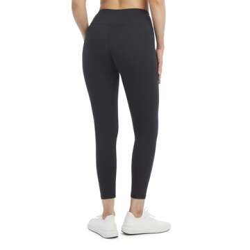 Jockey Womens High Waist Interlock Leggings, Deep Black, Large US