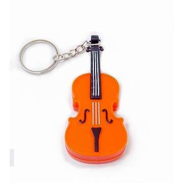 MunnyGrubbers - Original World's Smallest Violin Toy Keychain With Playable Sad Music - Mini Tiny Violin Keychain with Sound - Meme - Novelty - Funny - Joke - Gift - (WSV-V1-1P)