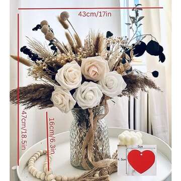 Artificial Flower Arrangements with Vase - 100pcs