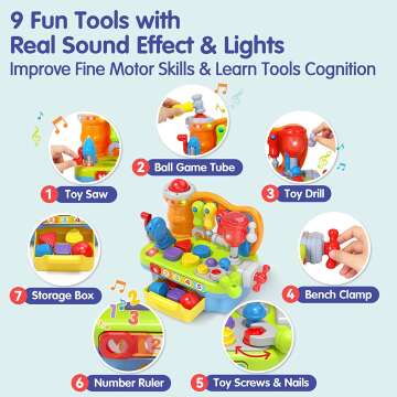 Multifunctional Workbench Toy for 1 Year Old