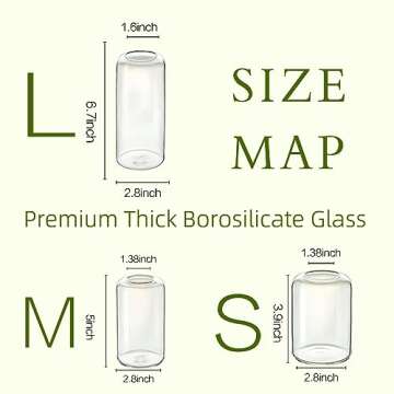 ZENS Bud Vases Set of 3, Modern Small Glass Vases for Flower Clear Bud Vases for Wedding Centerpiece, Blown Thicker Glass Small Vase for Flowers, Wedding Party Events Home Bathroom Decor